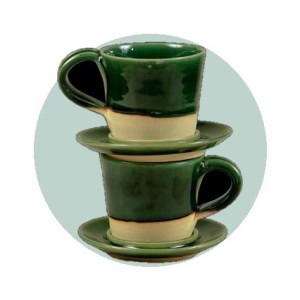 final3 Cup Saucer ForestGreen